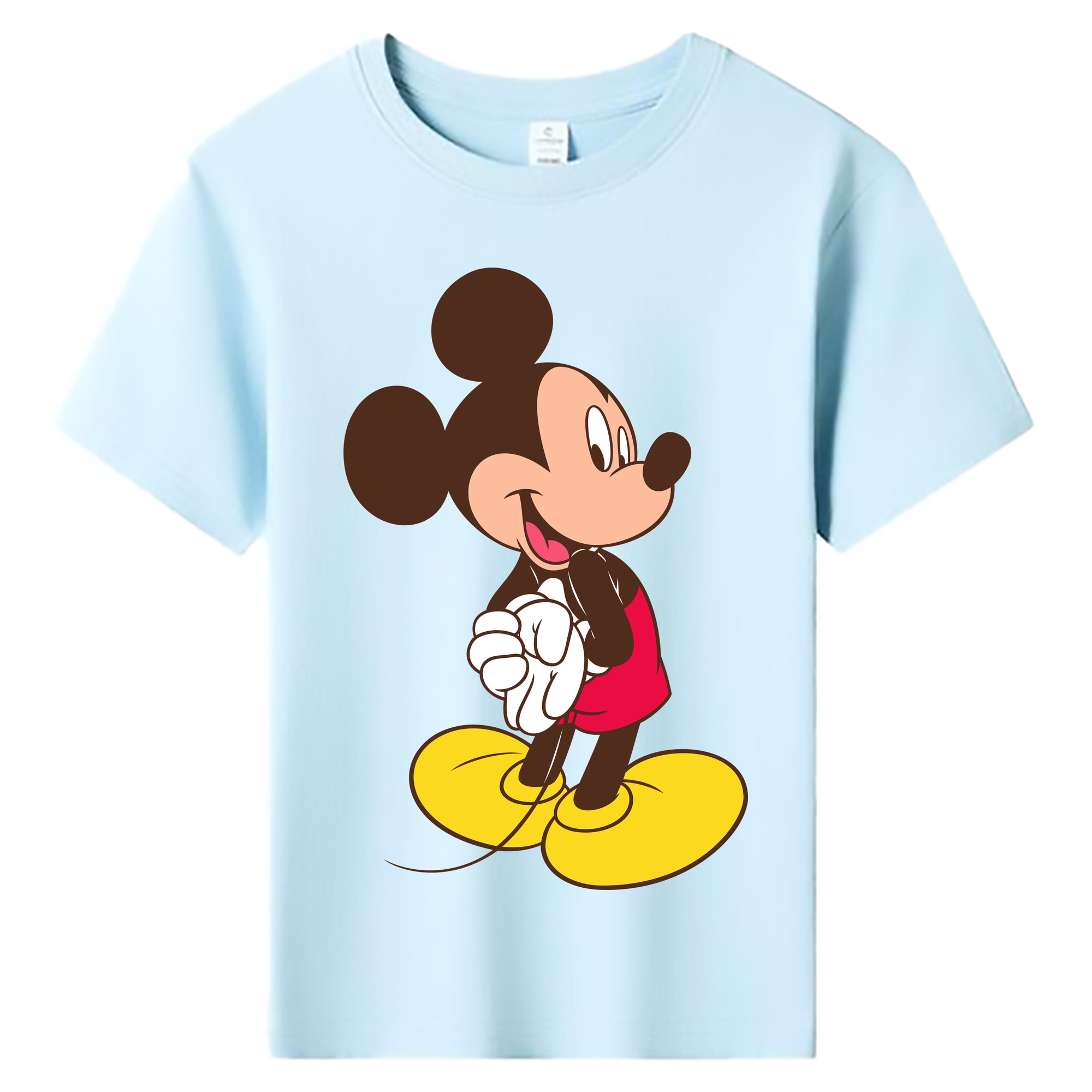 ミッキーマウス Mickey Mouse 綿100％キッズTシャツ（フロントプリント）